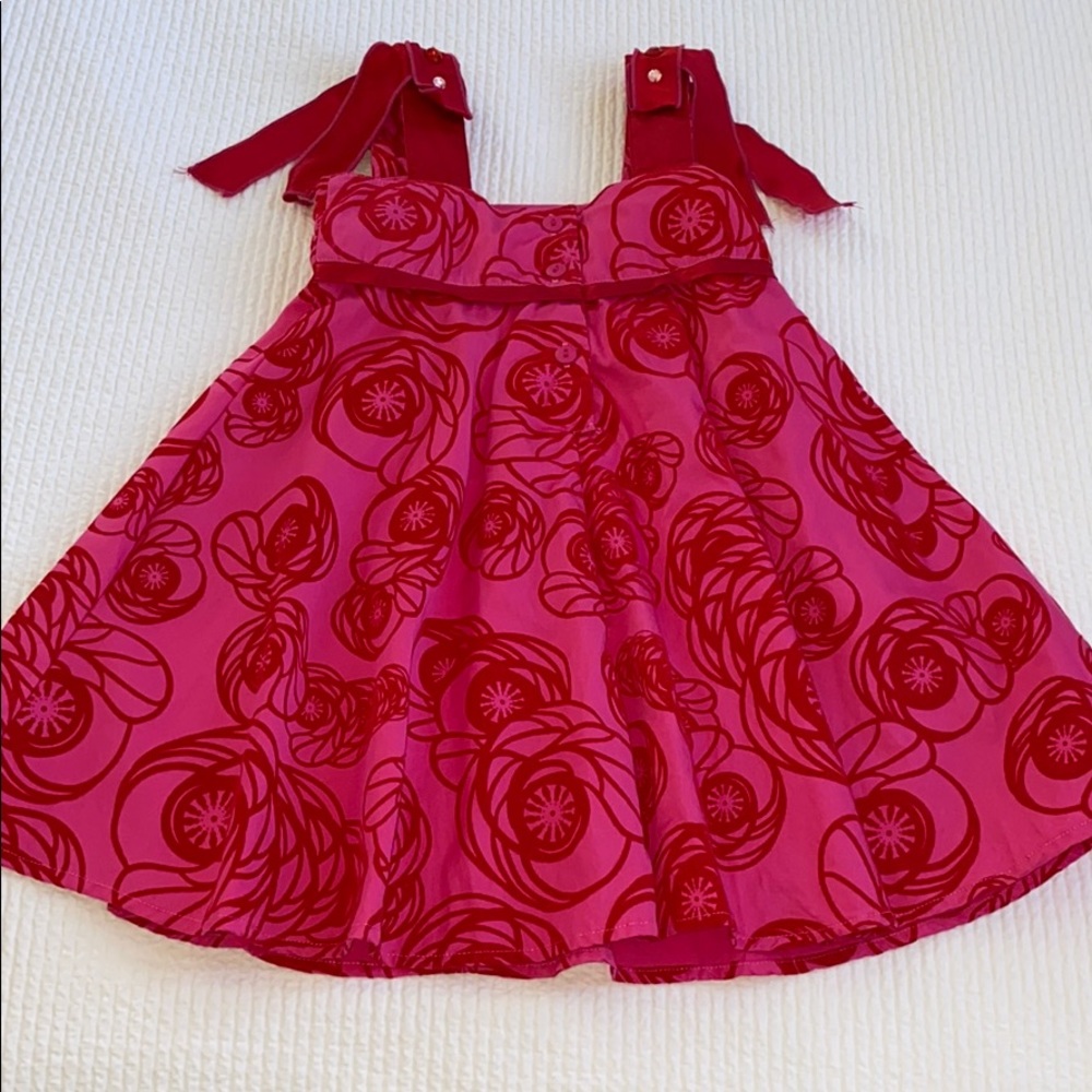 Baby Lulu dress with rhinestone on straps - Picture 3 of 8